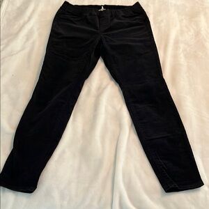 Eileen Fisher Black Corduroy Pull On Pants